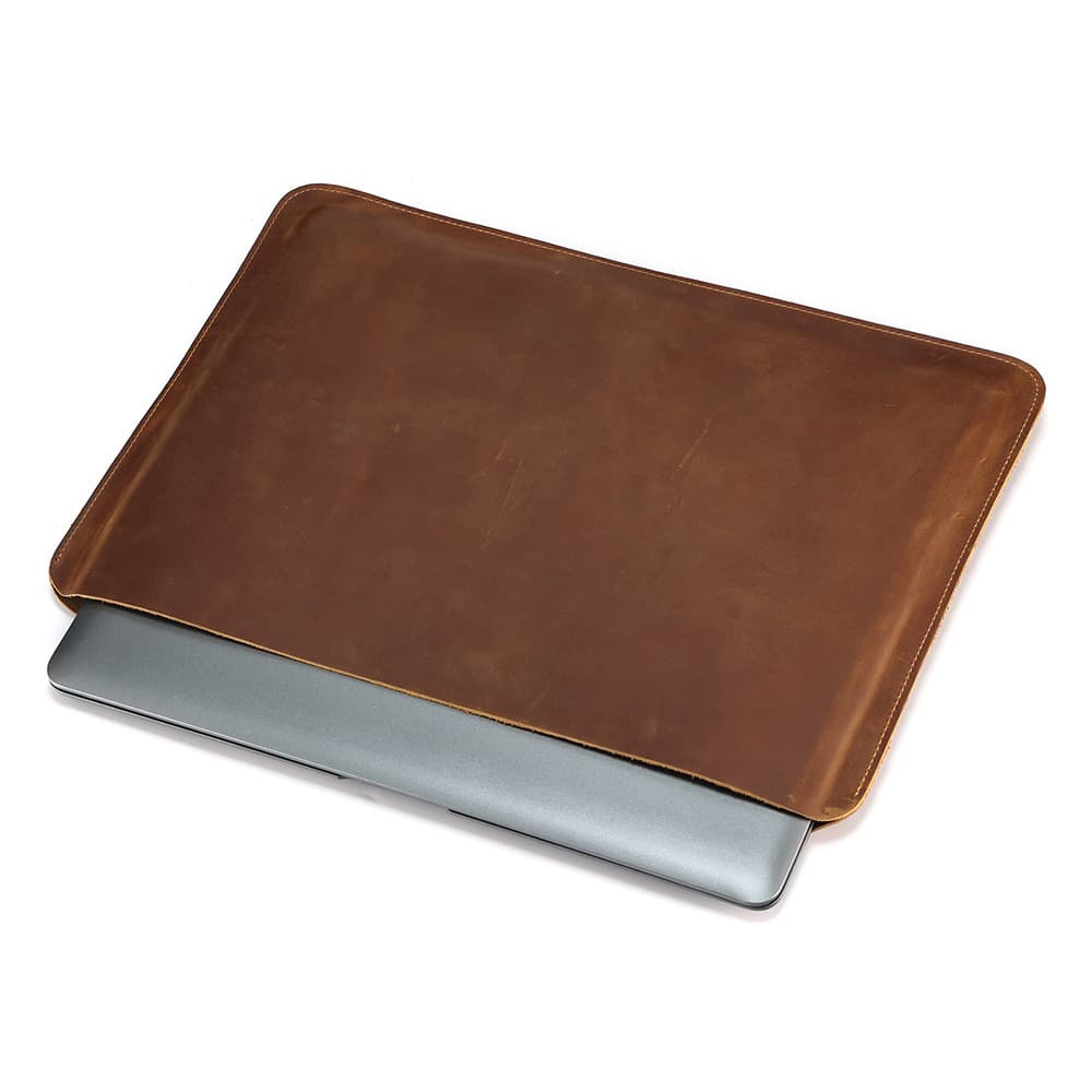 Bolsa para laptop de cuero crazy horse