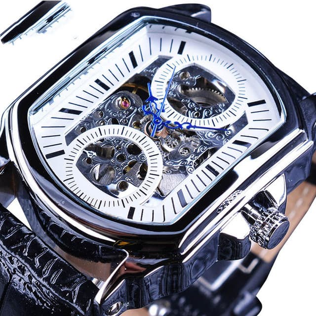 Reloj automático cuadrado de moda casual para hombre