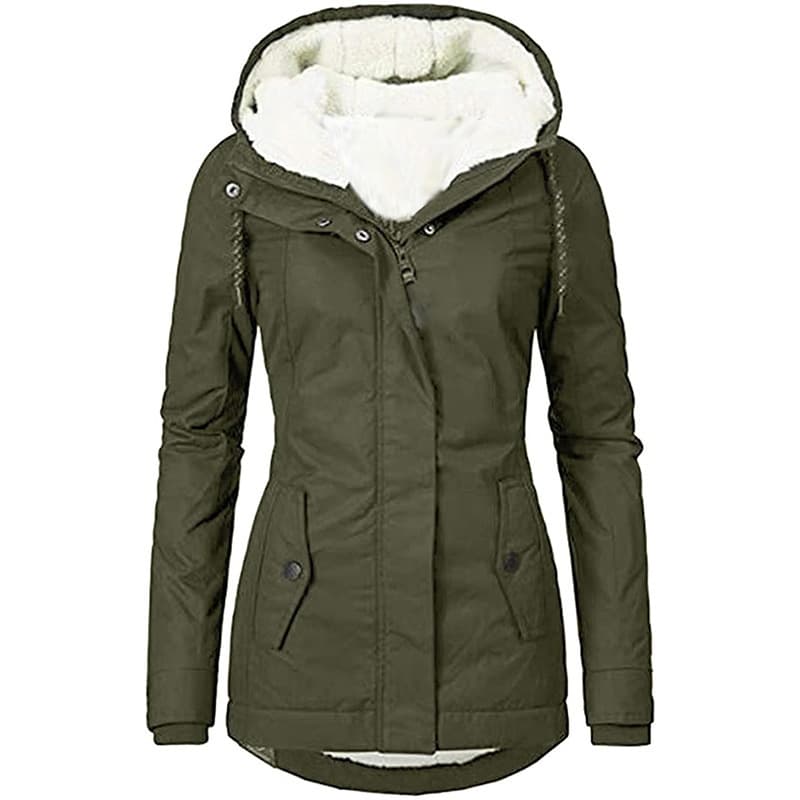Chaqueta acolchada de mujer con fleece