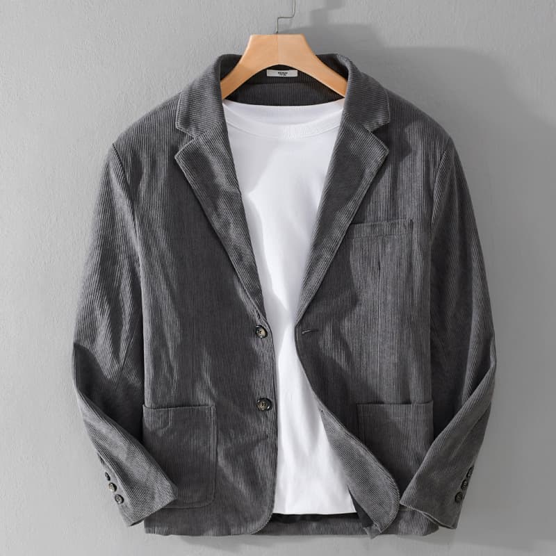 Chaqueta de traje corduroy slim fit para hombre