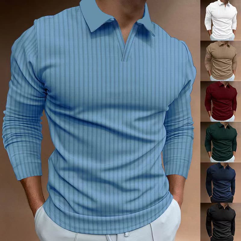 Camisa manga larga hombre casual business rayas