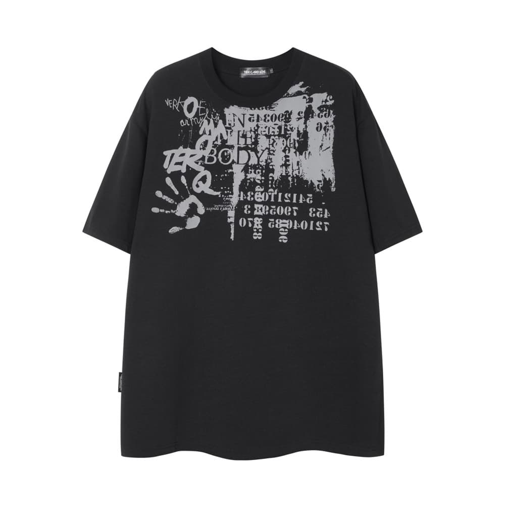 Camiseta con estampado de palmas manga corta