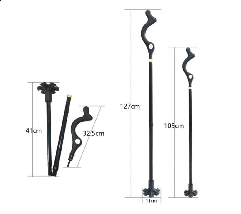 Bastón telescópico plegable para caminar