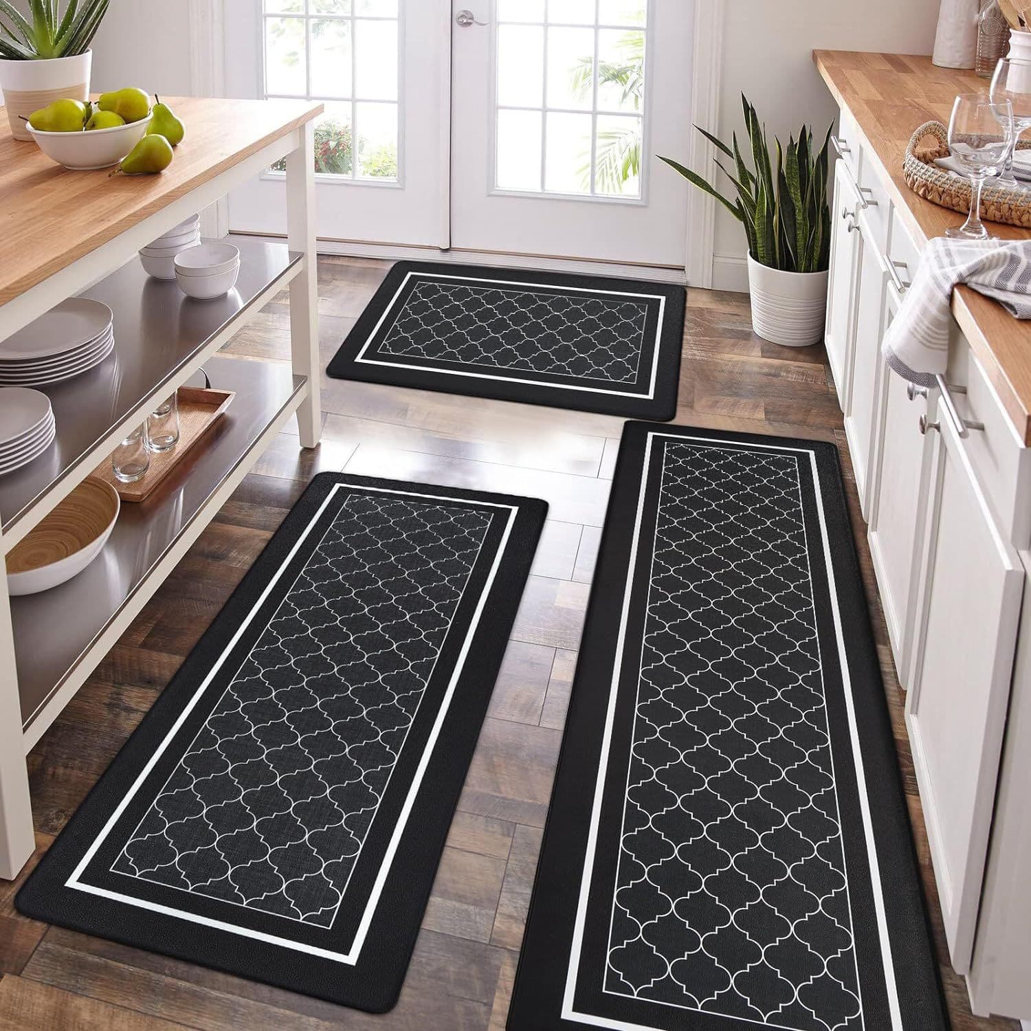Tapete antifatiga para cocina impermeable y fácil de limpiar
