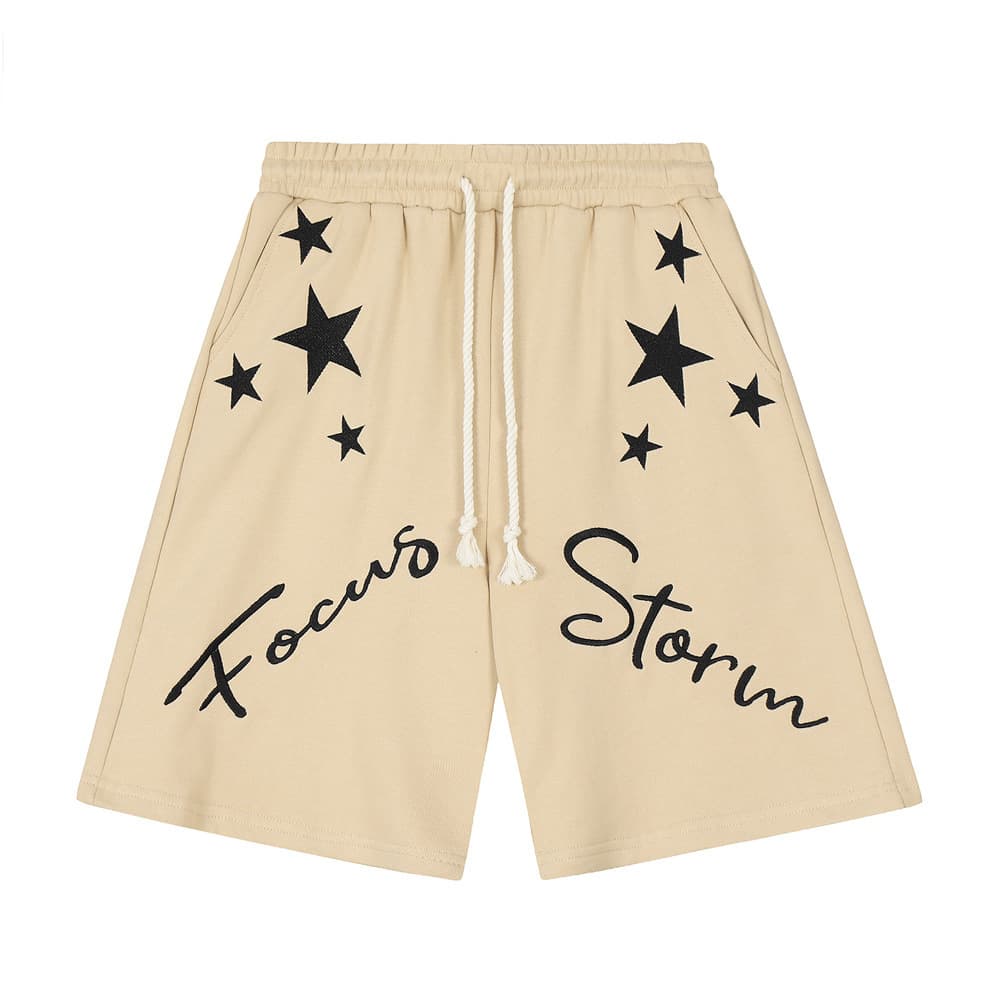Pantalones cortos con estrella bordada