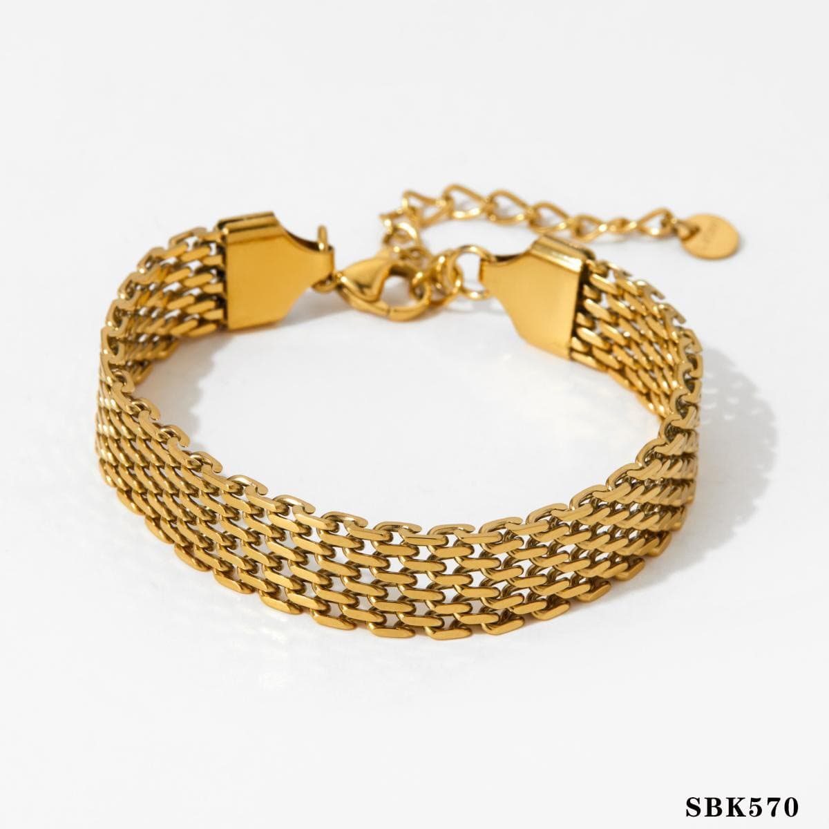 Juego de 5 pulseras con cristal y corazón