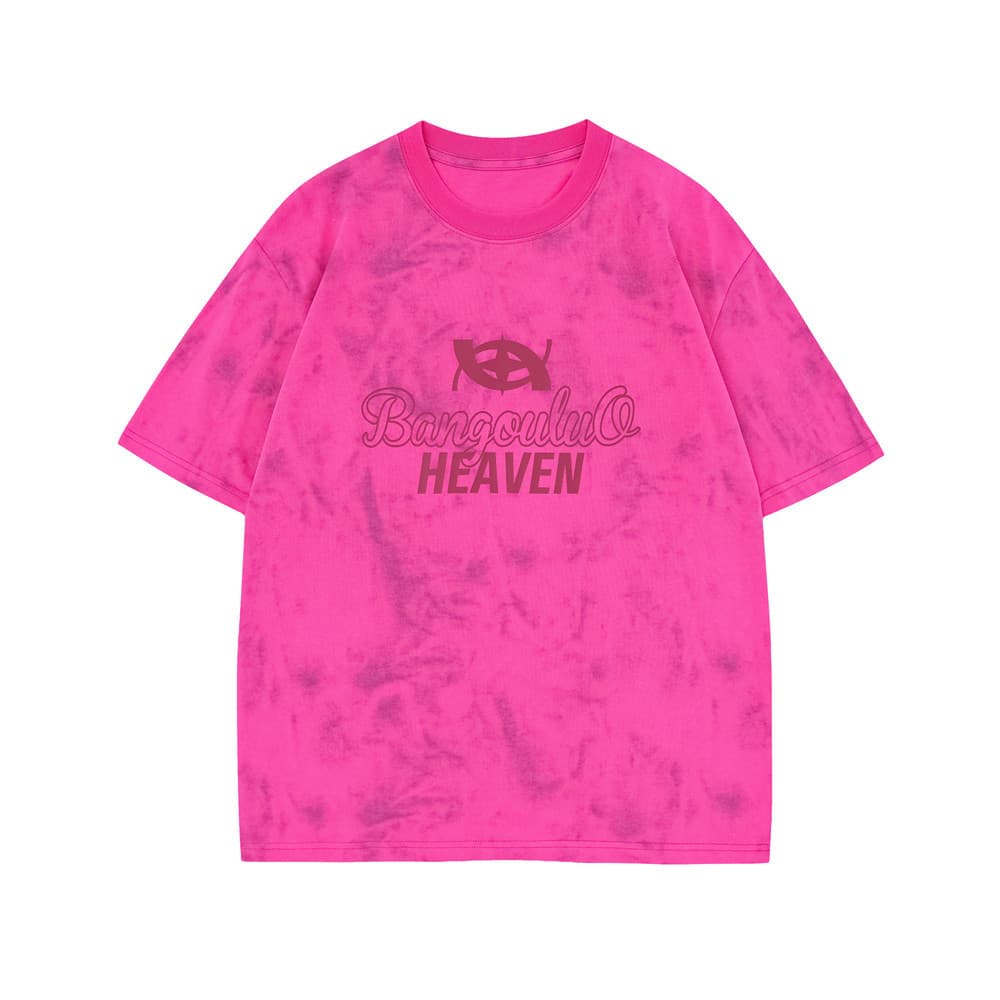 Playera hombre tie-dye manga corta con letras