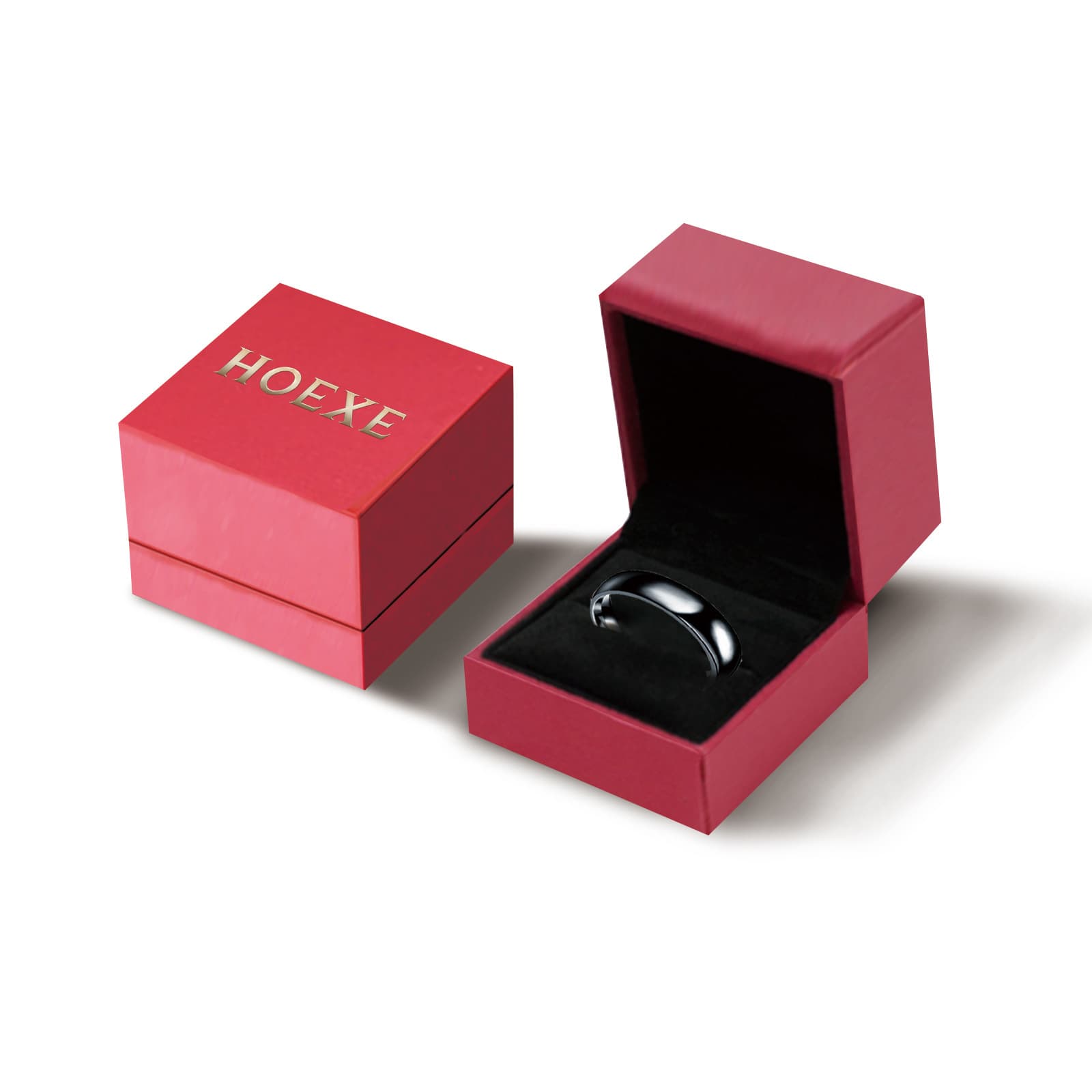 anillo de acero inoxidable minimalista elegante