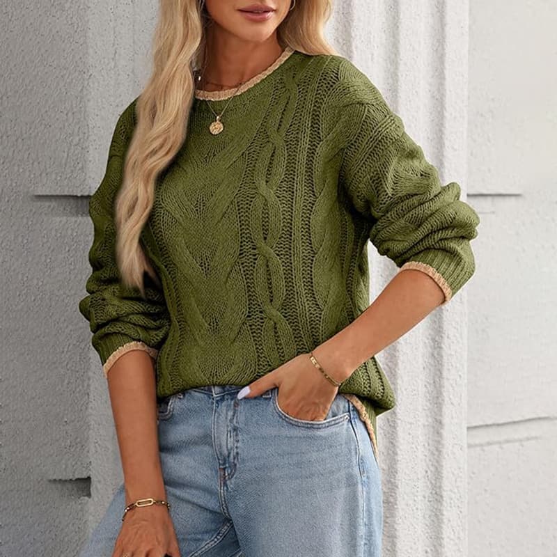 Top de mujer con cuello redondo y múltiples colores