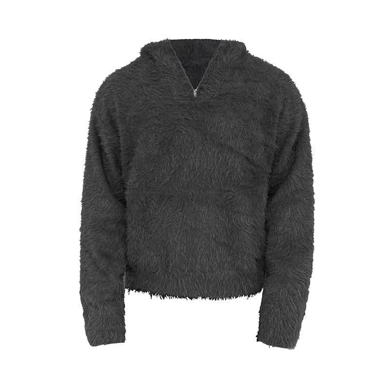 Suéter tejido de felpa para hombre, suelto y confortable