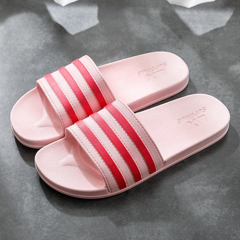 Sandalias con rayas blancas unisex para hogar