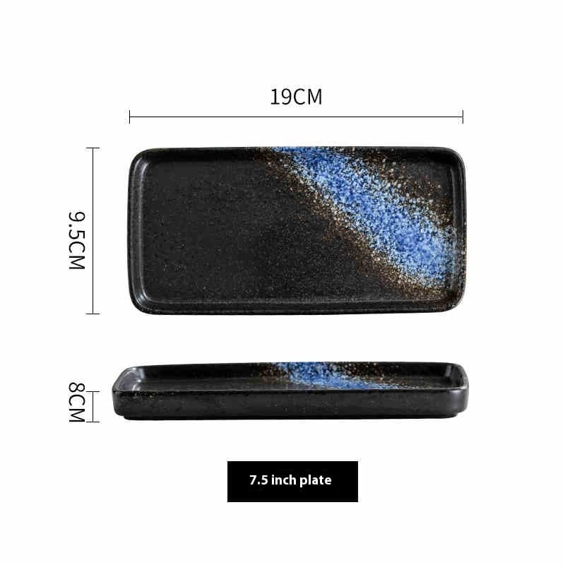 Plato rectangular cerámica para sushi