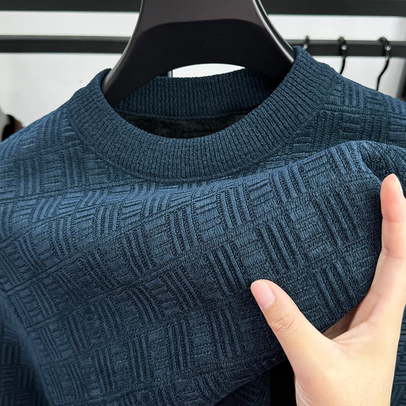 Playera para hombre de cuello redondo, cálida y cómoda