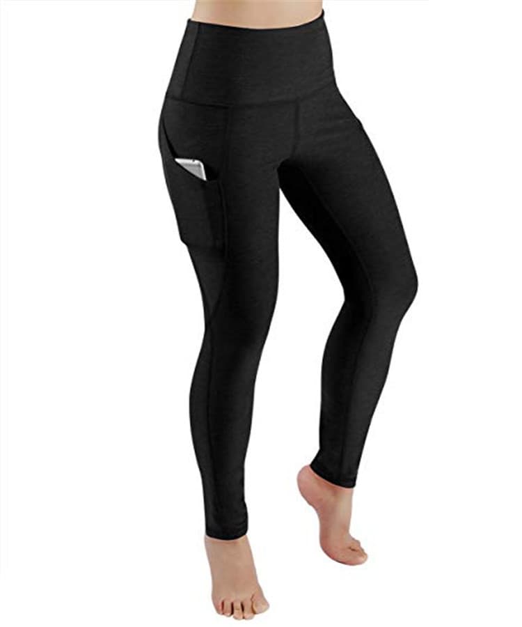 Pantalones deportivos de cintura alta ajustados con bolsillos laterales