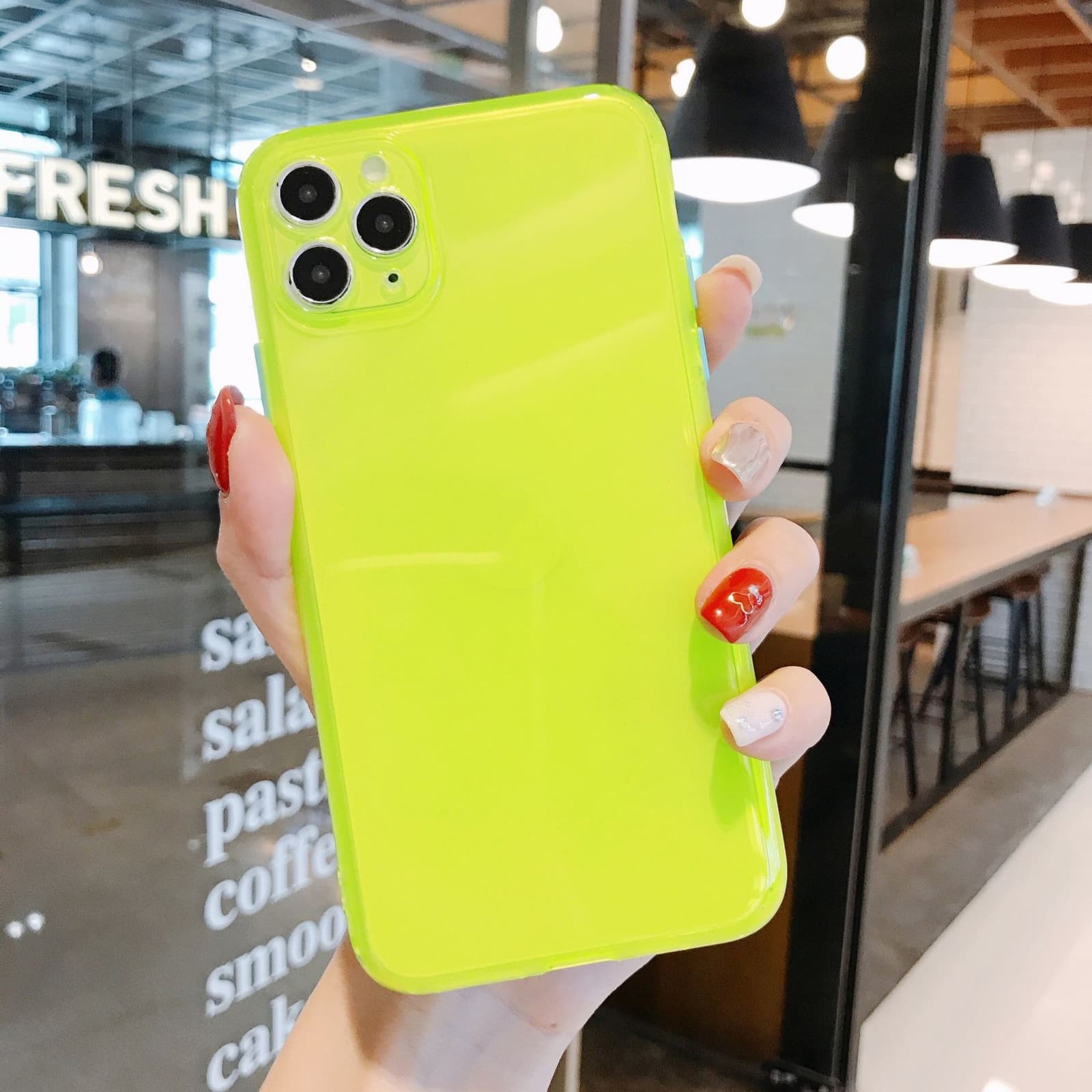 Funda de celular espejo bicolor