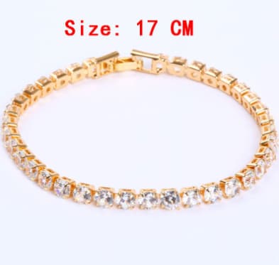 Pulsera de tenis con cristales cúbicos de circonita