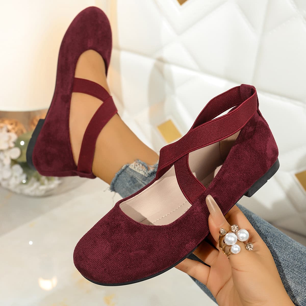 Zapatos deportivos de mujer de punta redonda con suela plana