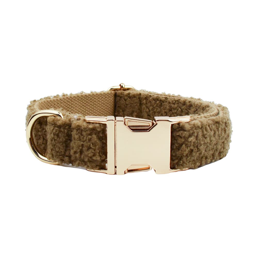Collar y correa para perro de poliéster con moño