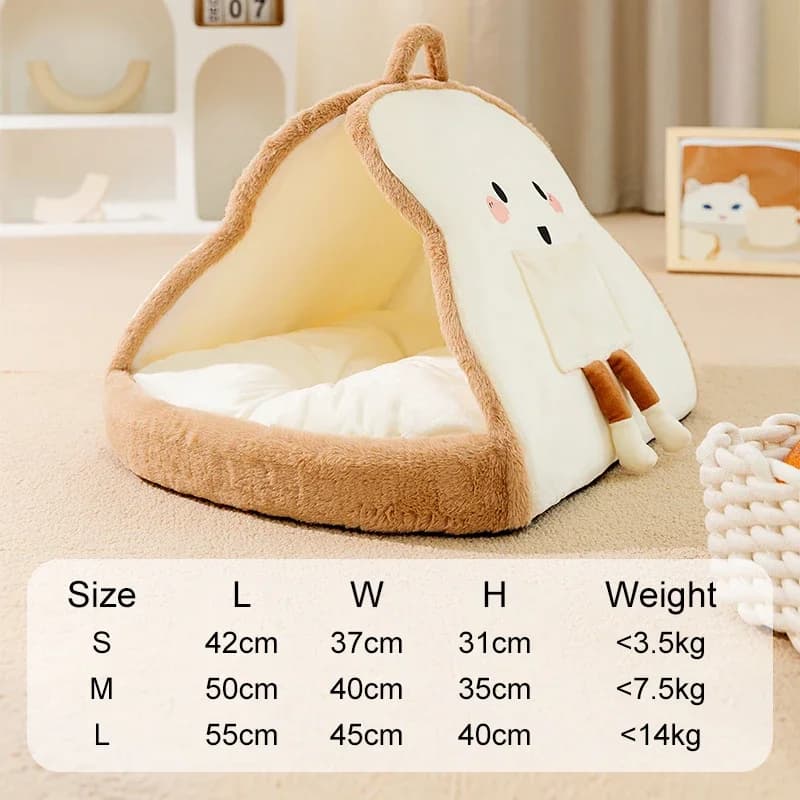Tienda acogedora para gatos con diseño de cueva
