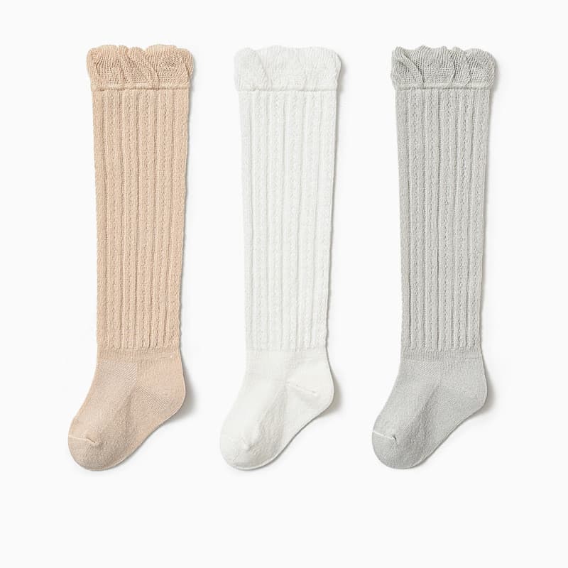 Calcetines largos de algodón peinado para bebé