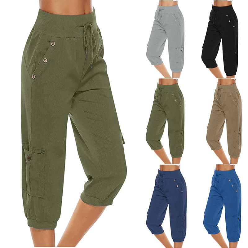 Pantalones cargo retro con bolsillos