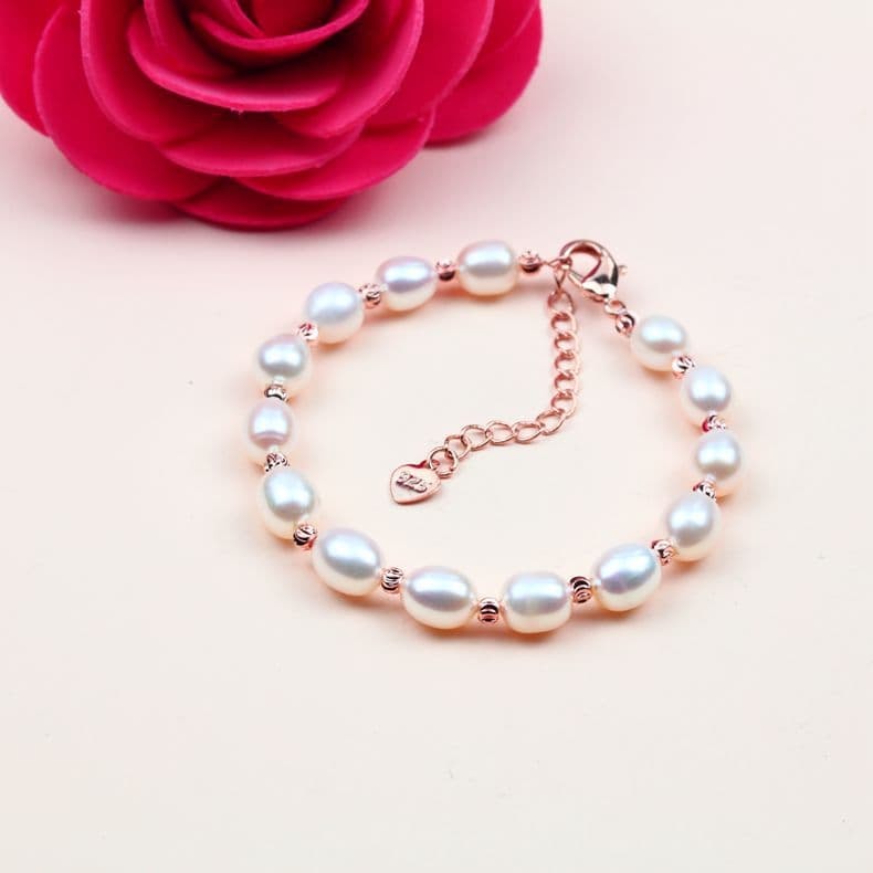 Pulsera de perla de agua dulce de moda