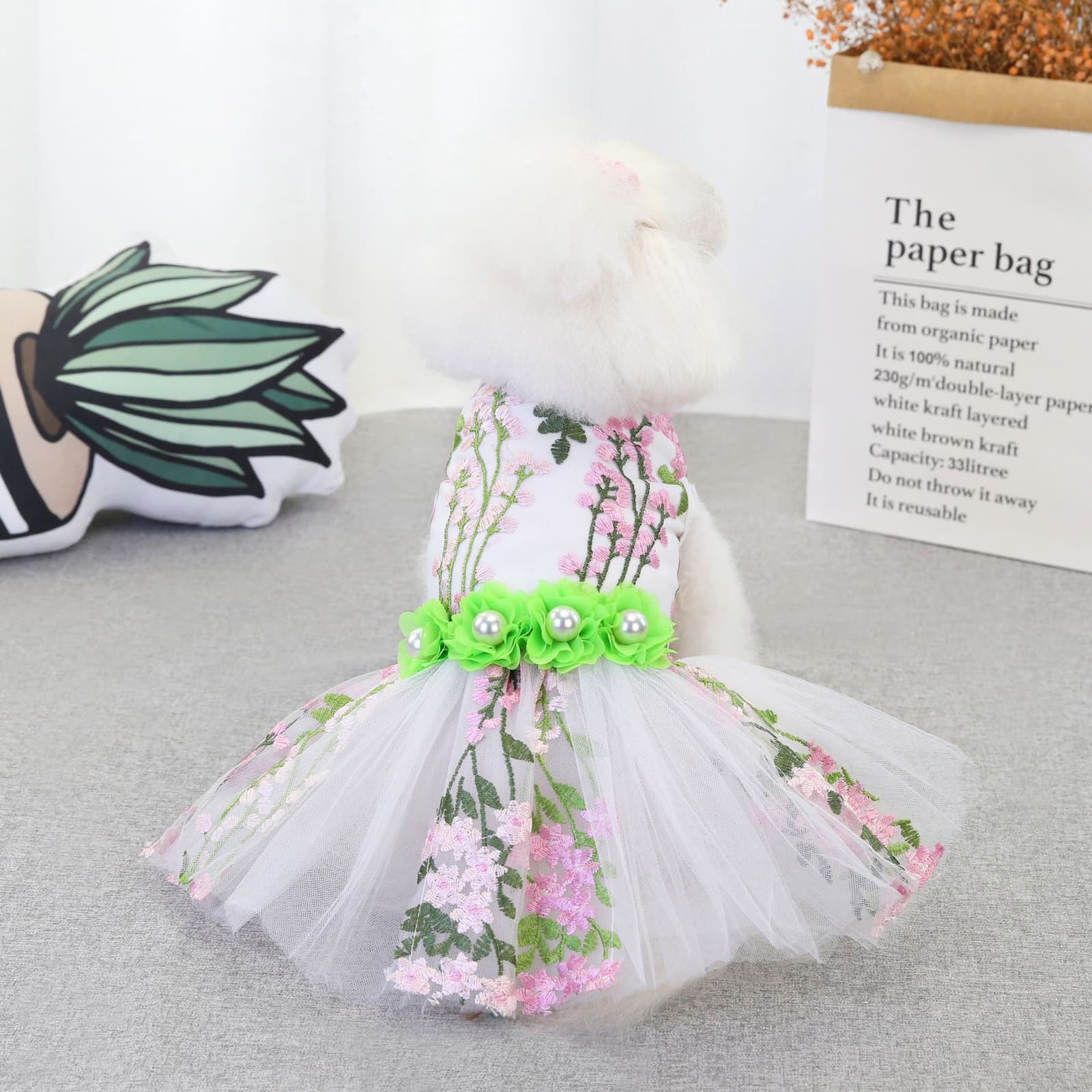 Vestido de princesa para perros con falda