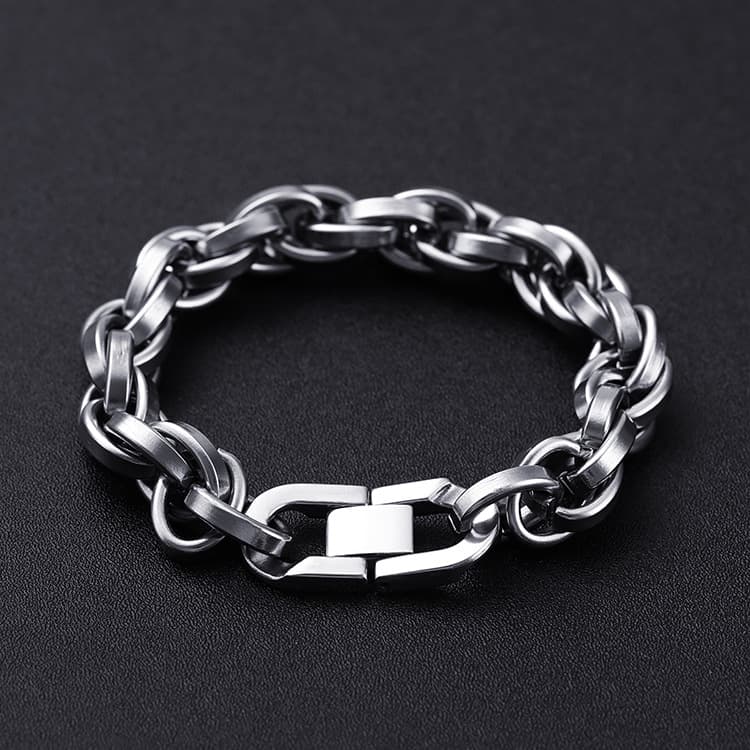 Pulsera de acero titanio para hombre estilo dominante