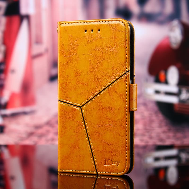 Funda clamshell para Samsung S10 con costura geométrica