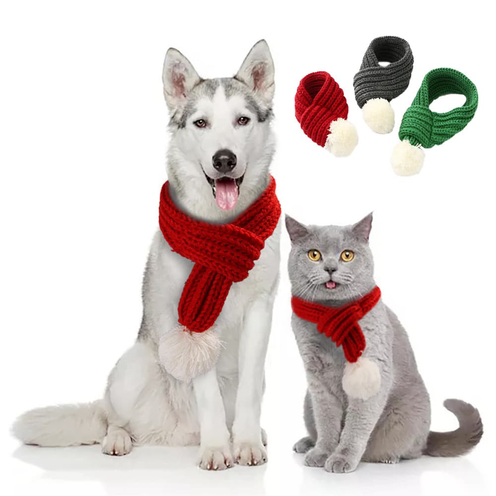 Pañuelo acrílico navideño para gatos y perros