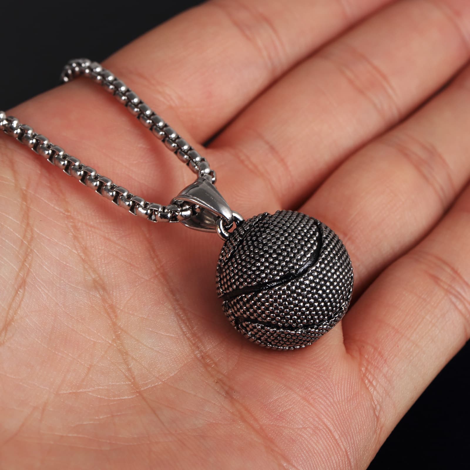 Collar de baloncesto acero inoxidable unisex