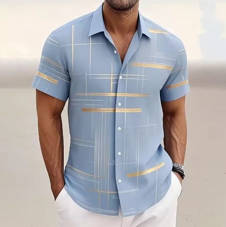 Camisa casual holgada para hombre