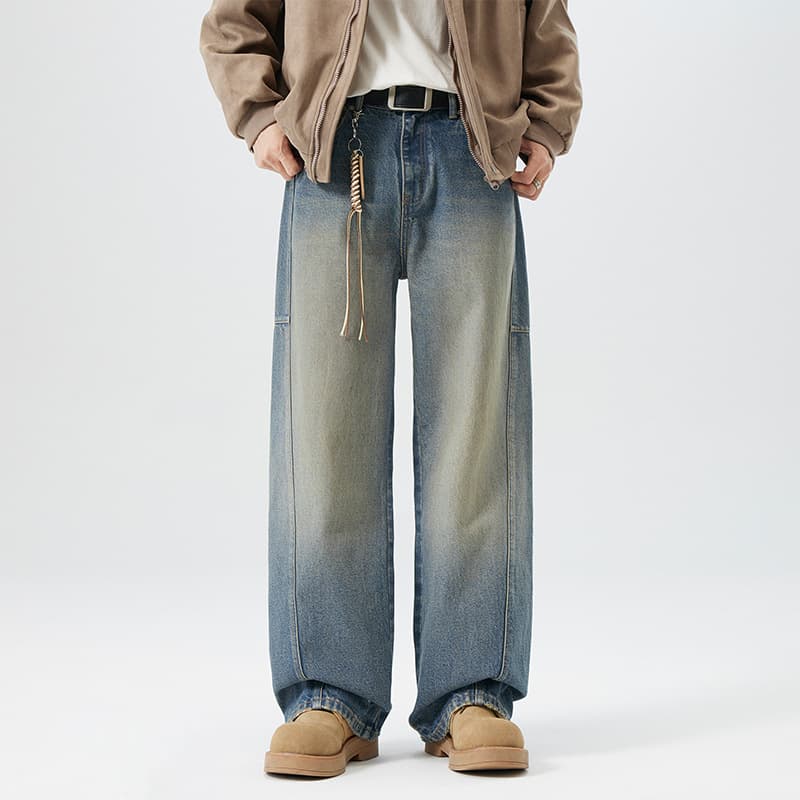 Jeans rectos estilo retro para hombre