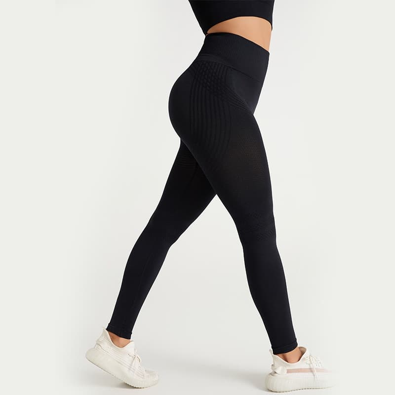 Pantalones deportivos cintura alta con levantamiento