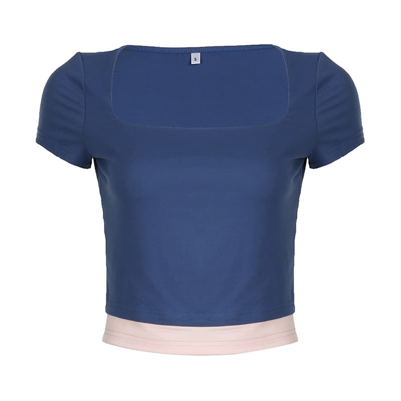 Camiseta cropped de corte ajustado para verano