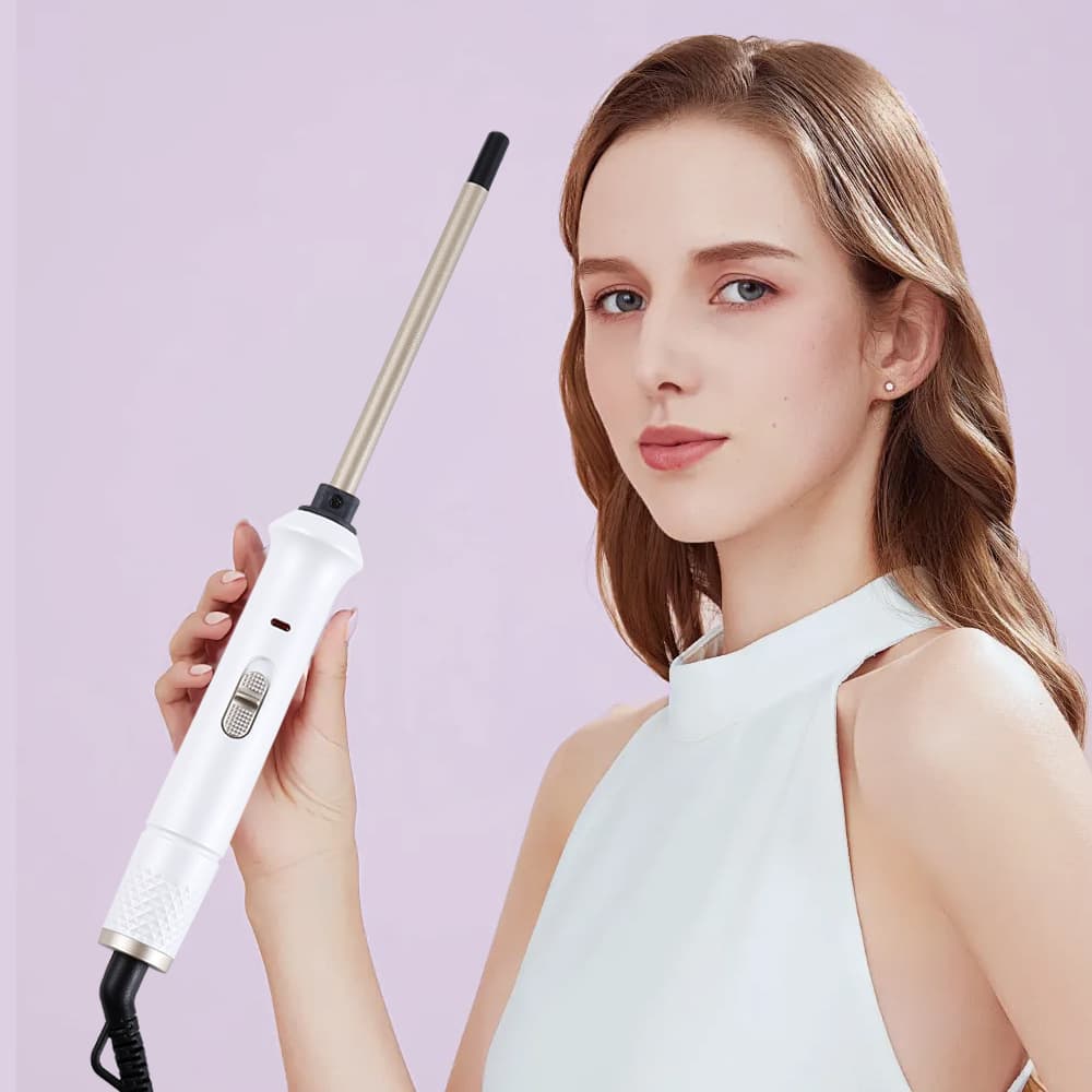 Rizador de cabello eléctrico mini de 9 mm con calentamiento