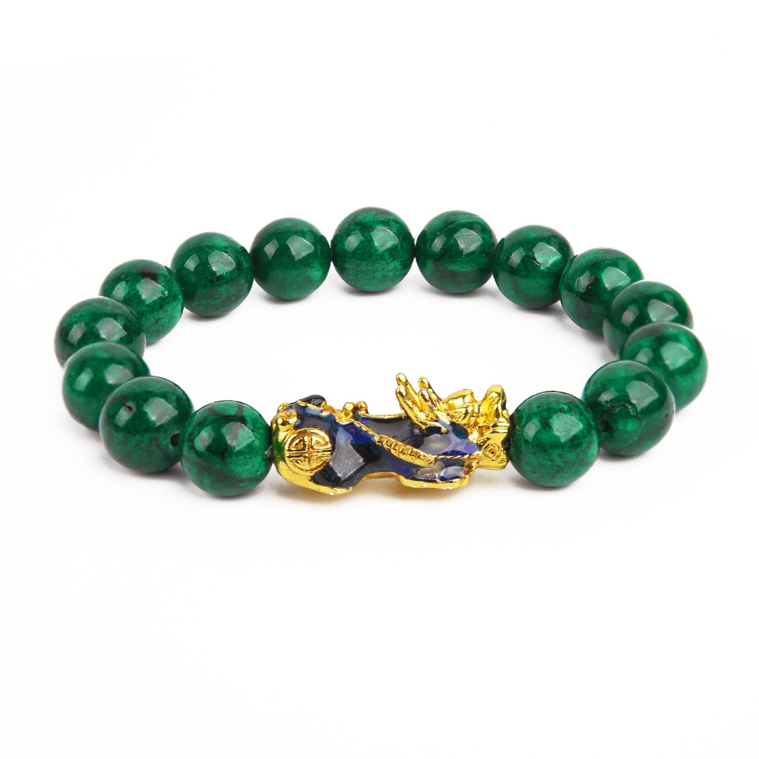 Pulsera Pixiu de calcedonia verde