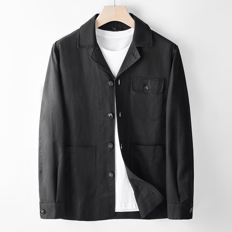 Saco casual de pana para hombre con corte amplio