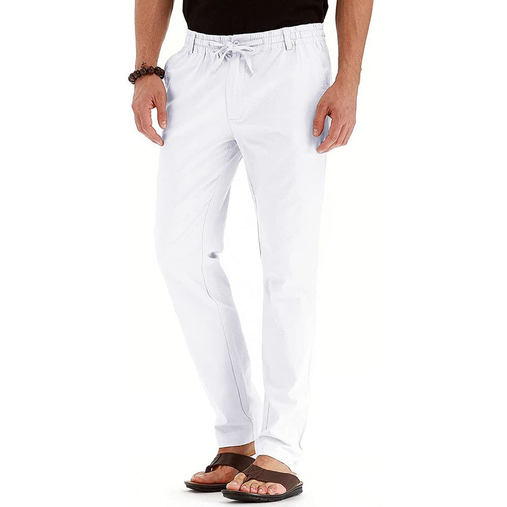 Pantalones para hombre de corte recto en mezcla algodón-poliéster