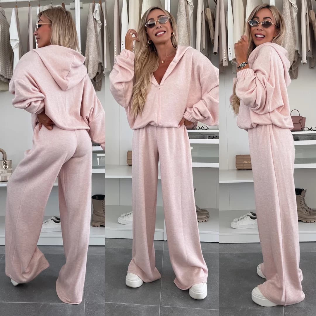 Conjunto de chaqueta y pantalones elásticos