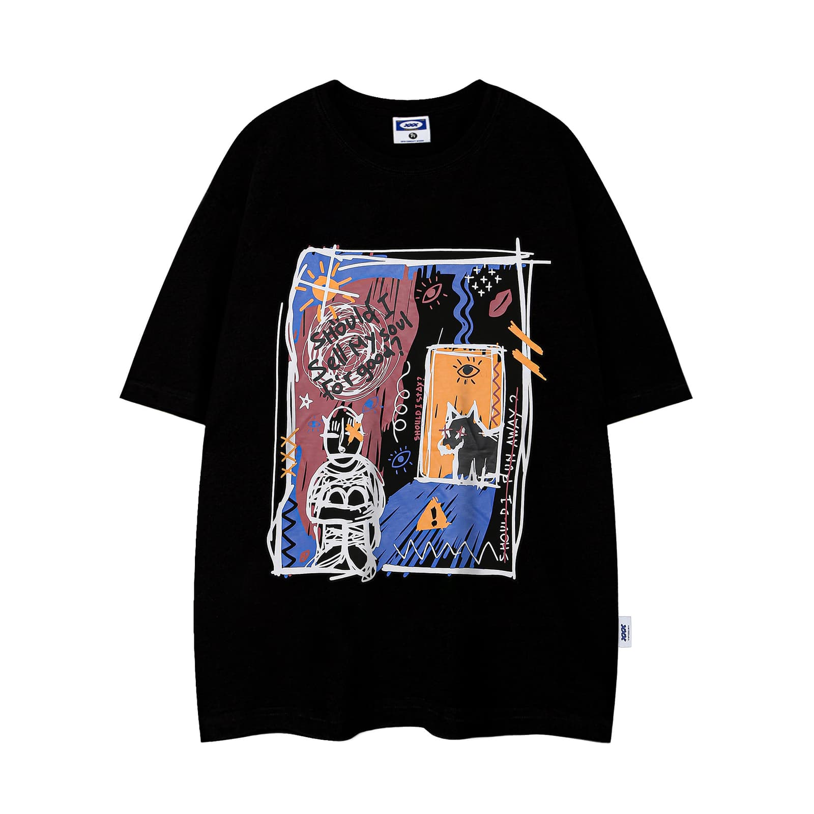 Camiseta mujer retro americano algodón manga corta