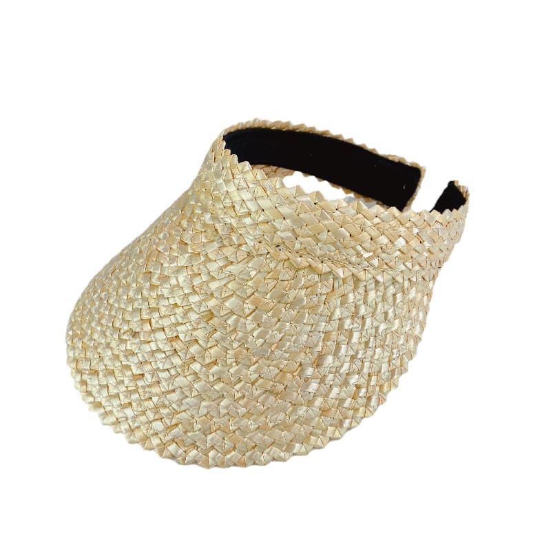 Sombrero de paja tejido a mano para mujer, estilo verano