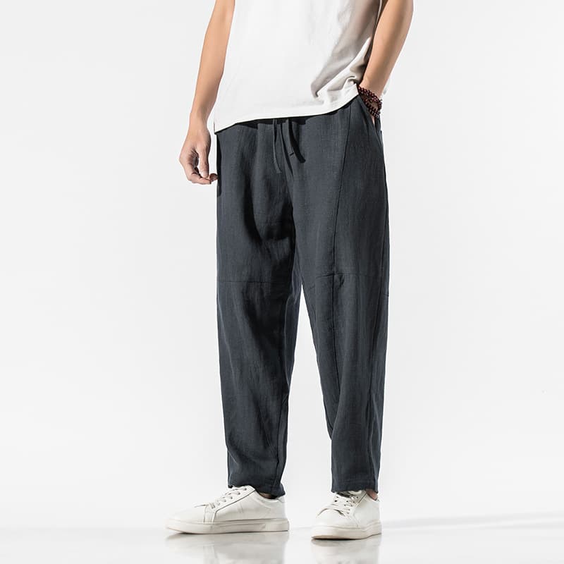 Pantalones de lino ligeros hasta el tobillo
