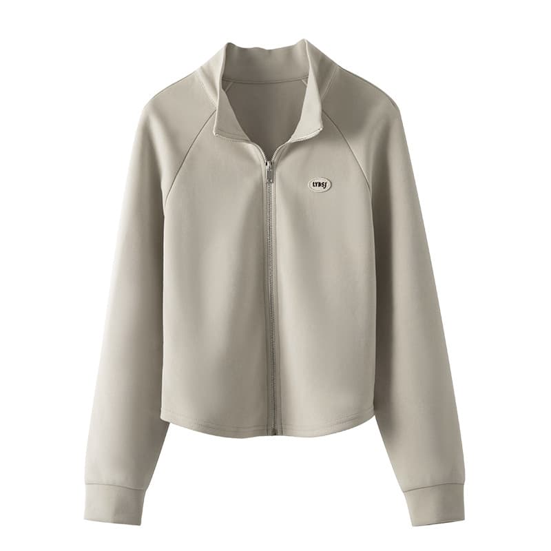Cardigan deportivo mujer con cremallera y bordado