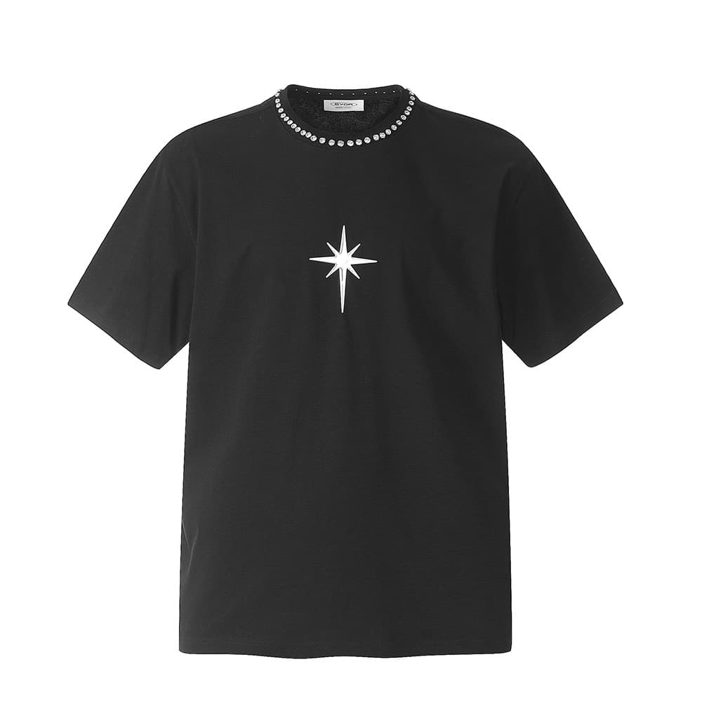 Remera hombre estampado cruz estrella