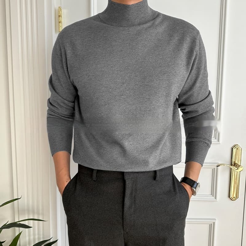 Suéter de cuello tipo mock-neck para hombre