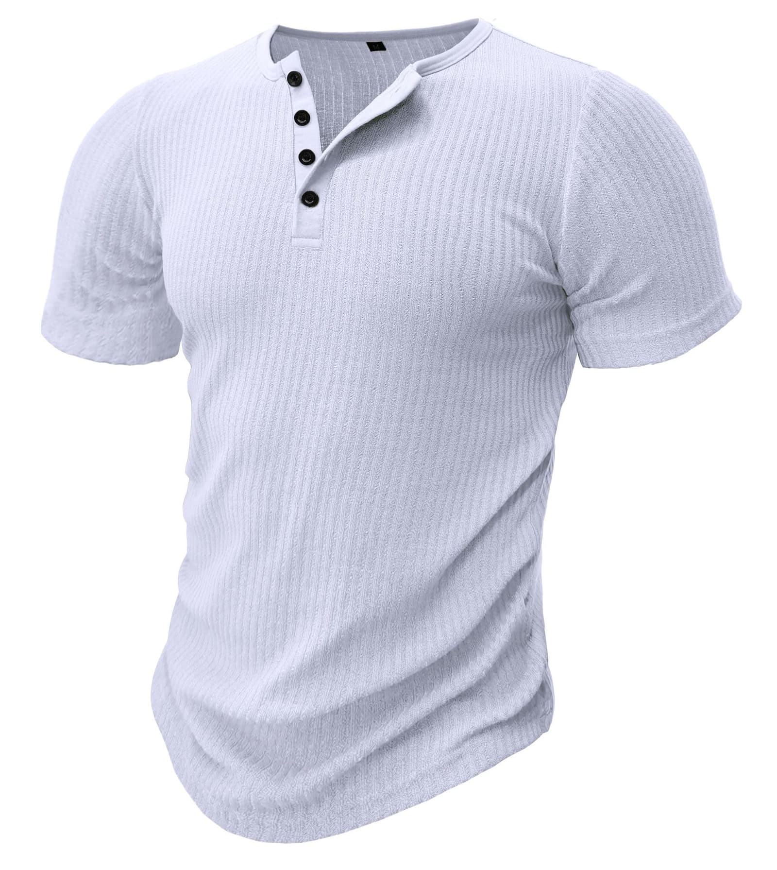Camiseta hombre musculada ajustada deportiva