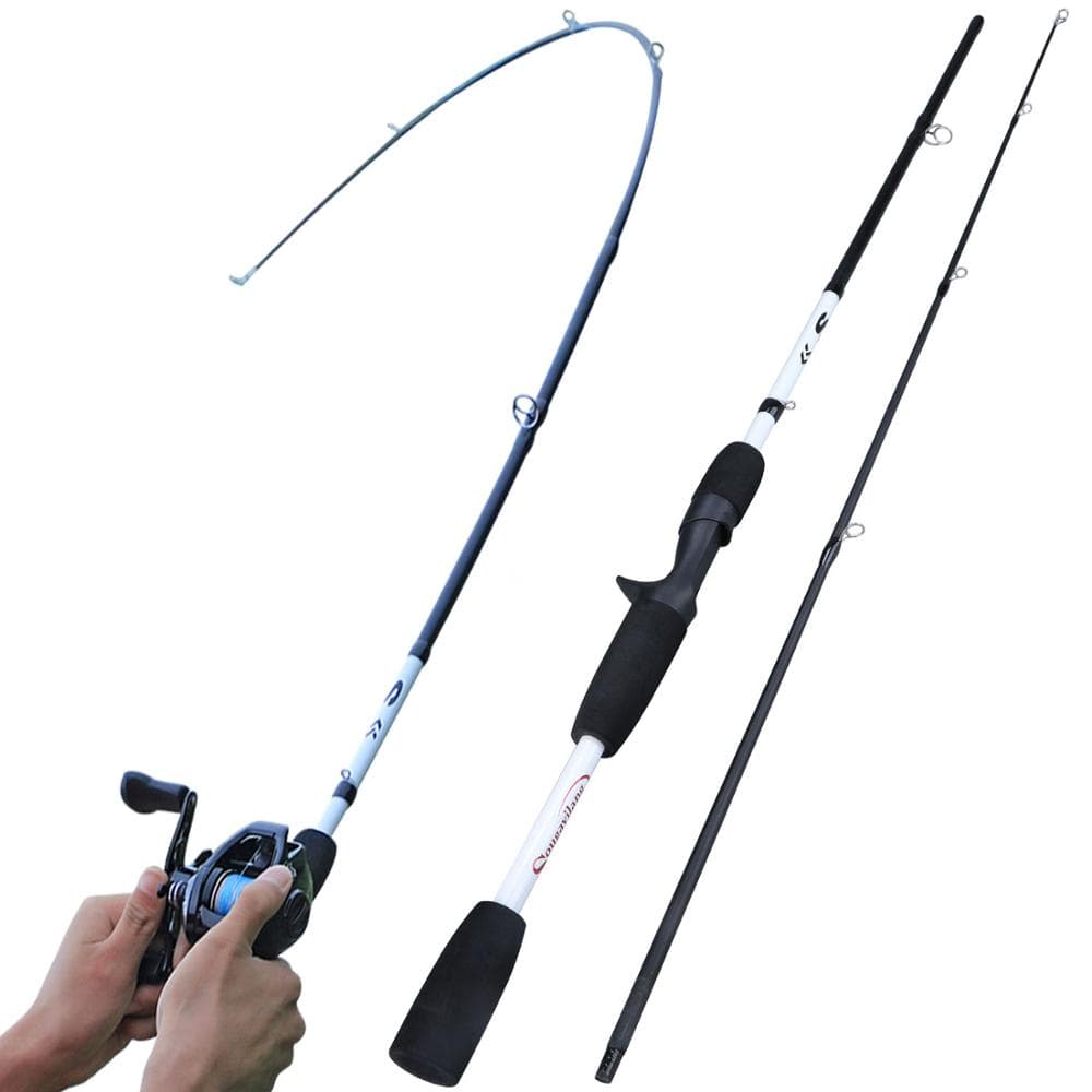 Caña de pesca de fibra de carbono, seccional y versátil