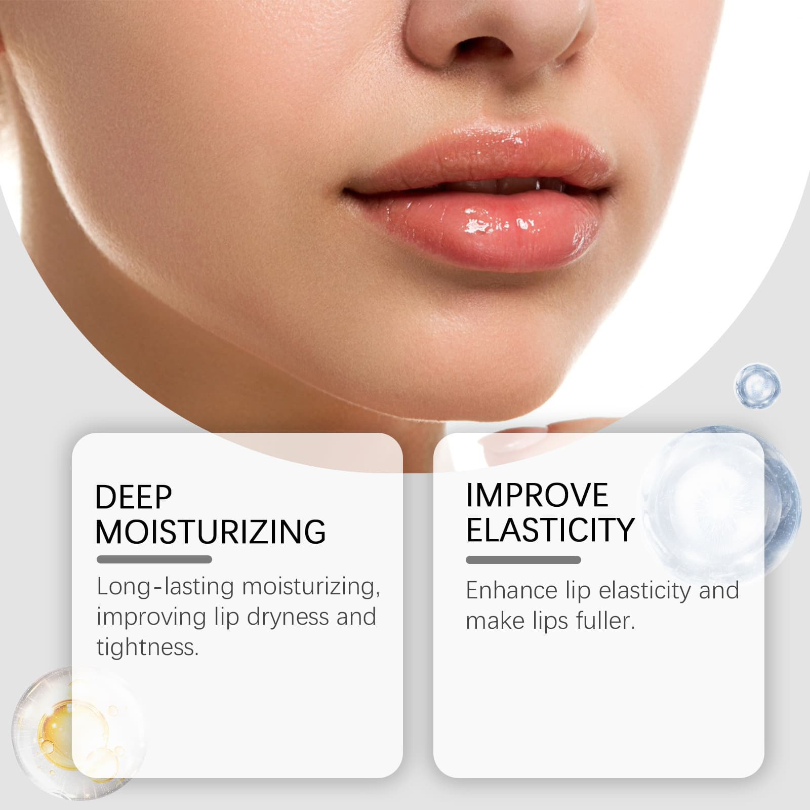 Aceite labial hidratante volumizador