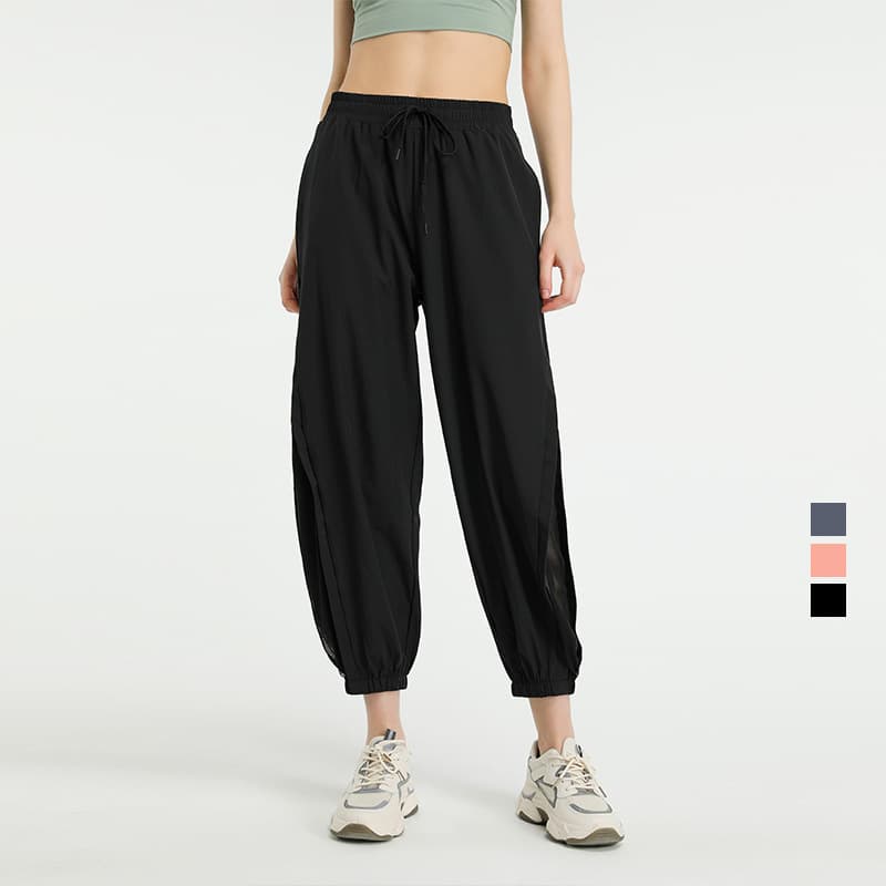 Pantalones sueltos de cintura alta y secado rápido